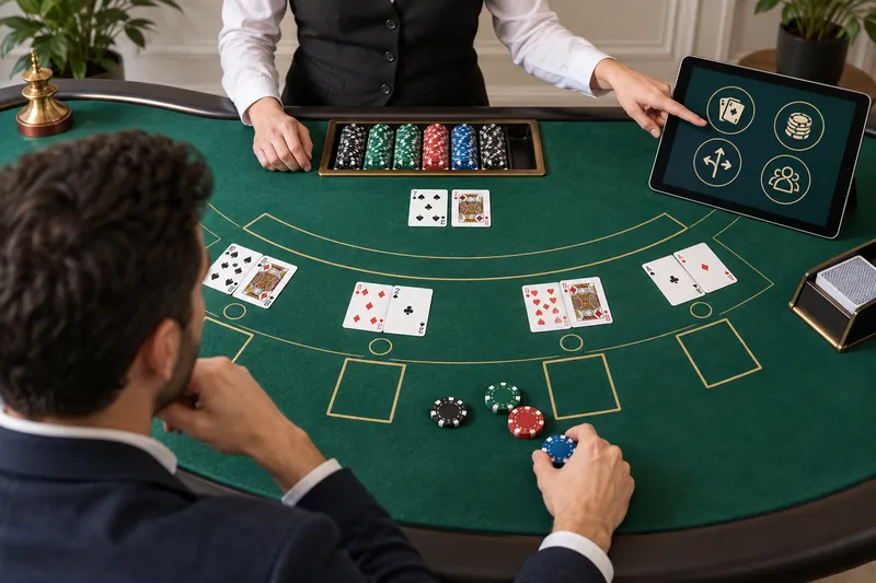 blackjack casino Ireland rules check at a green table