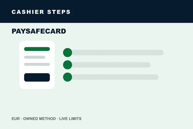 paysafecard casino deposit steps on a phone